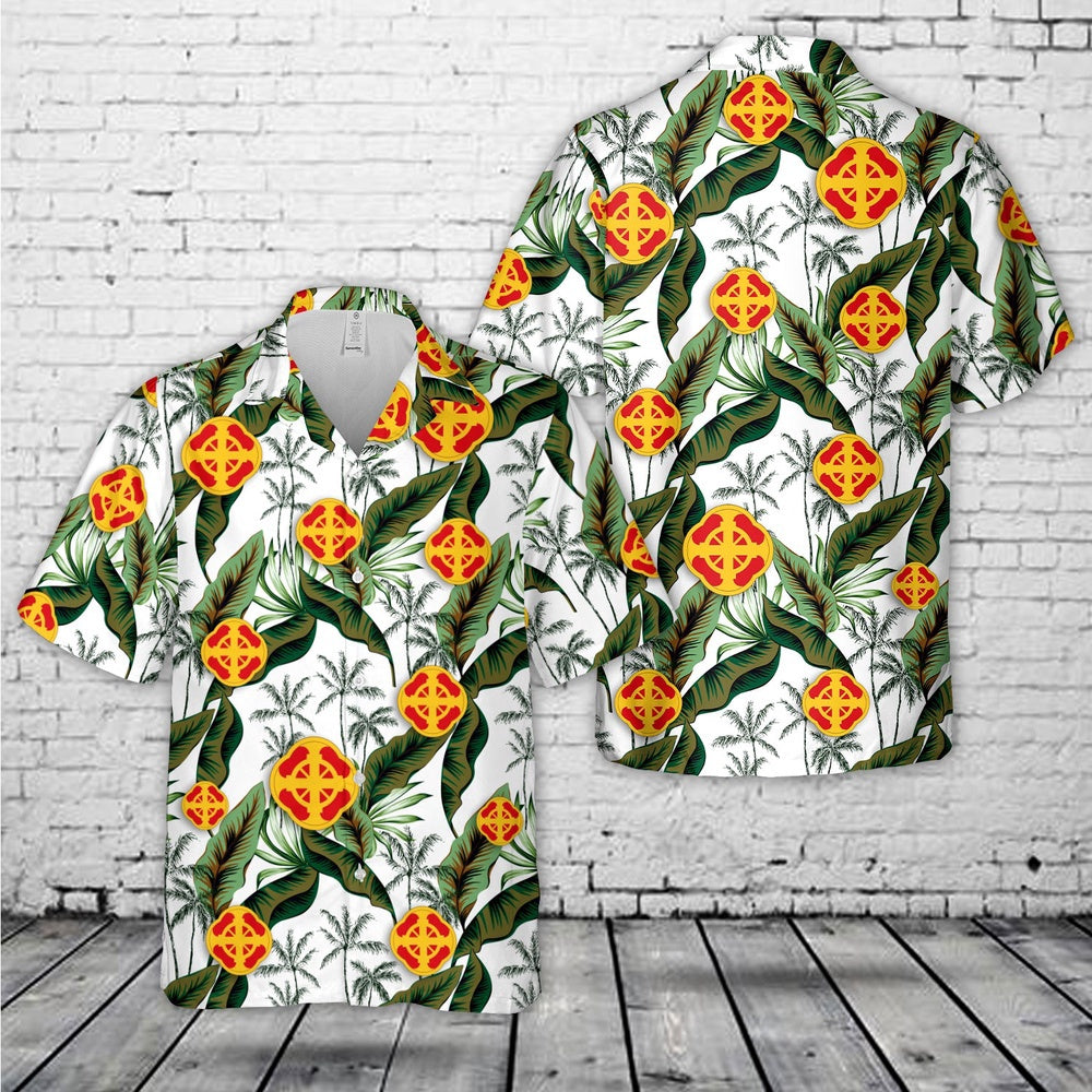 Army Hawaiian Shirt, Us Army 428Th Field Artillery Brigade Hawaiian Shirt, Military Aloha Shirts