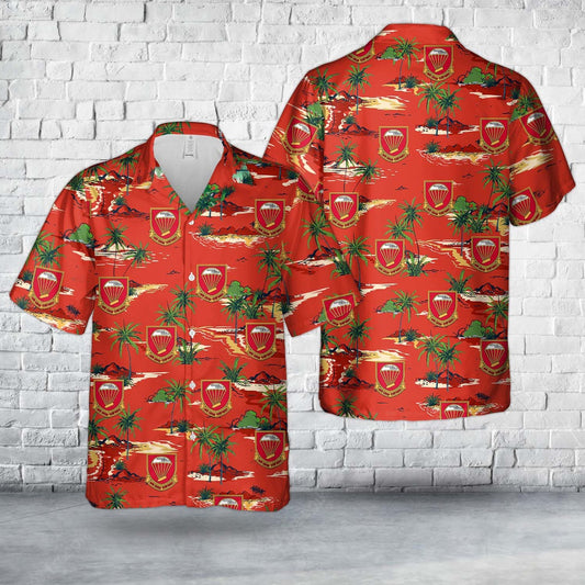 Army Hawaiian Shirt, Us Army 456Th Parachute Field Artillery Battalion Hawaiian Shirt, Military Aloha Shirts