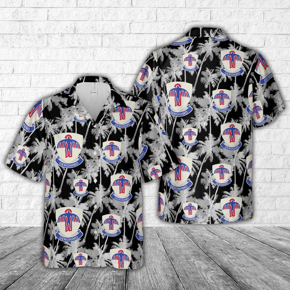 Army Hawaiian Shirt, Us Army 501St Airborne Geronimo Hawaiian Shirt, Military Aloha Shirts