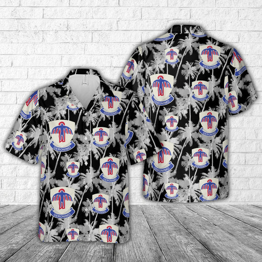 Army Hawaiian Shirt, Us Army 501St Airborne Geronimo Hawaiian Shirt, Military Aloha Shirts