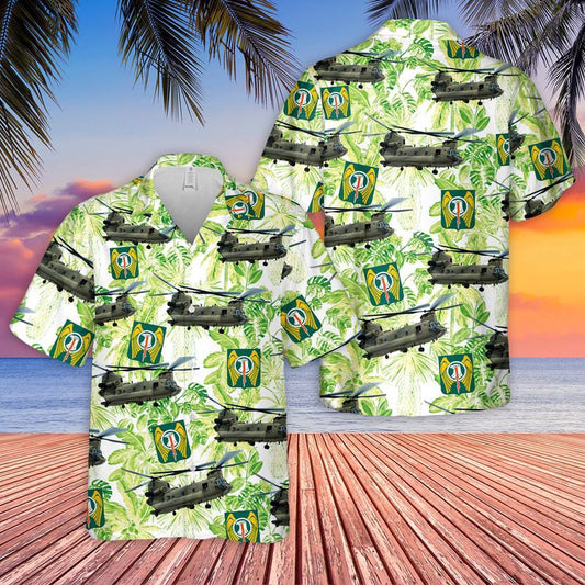 Army Hawaiian Shirt, Us Army 501St Aviation Regiment (United States) Ch-47F Chinook Hawaiian Shirt, Military Aloha Shirts