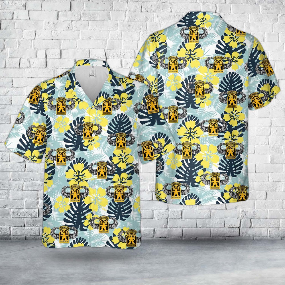Army Hawaiian Shirt, Us Army 509Th Parachute Infantry Regiment Geronimo Hawaiian Shirt, Military Aloha Shirts