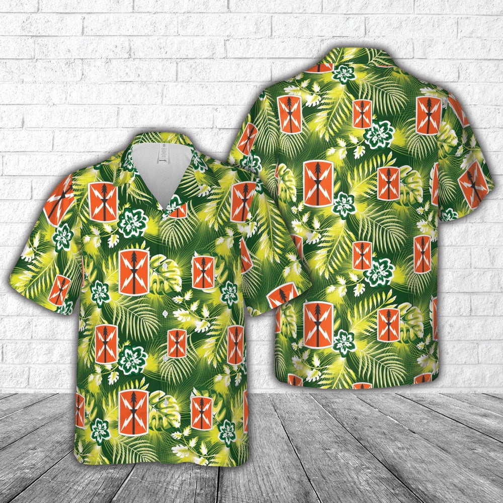 Army Hawaiian Shirt, Us Army 516Th Signal Brigade (Tactical Theater Signal Brigade) Hawaiian Shirt, Military Aloha Shirts