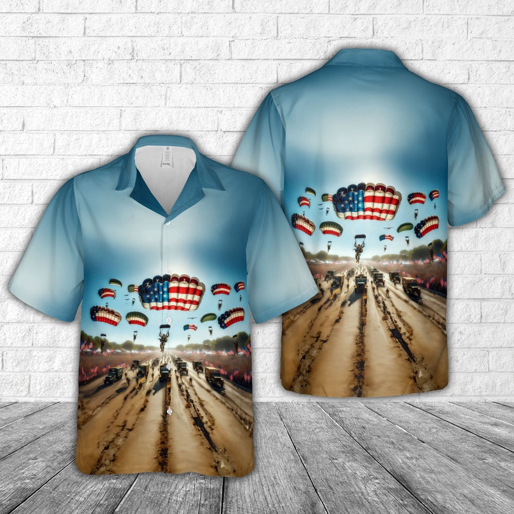 Army Hawaiian Shirt, Us Army 82Nd Airborne Division, 4Th Of July Hawaiian Shirt, Military Aloha Shirts
