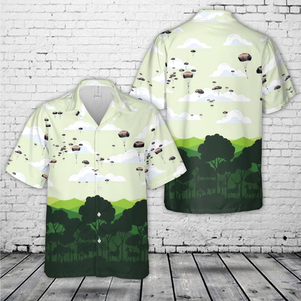 Army Hawaiian Shirt, Us Army 82Nd Airborne Division Jump Into Swift Response 16 Hawaiian Shirt, Military Aloha Shirts
