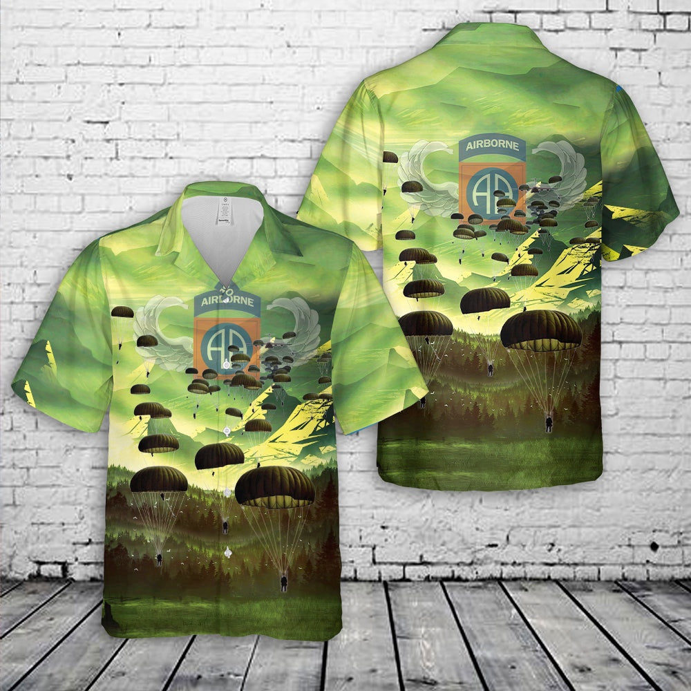 Army Hawaiian Shirt, Us Army 82Nd Airborne Division, National Airborne Day Hawaiian Shirt, Military Aloha Shirts
