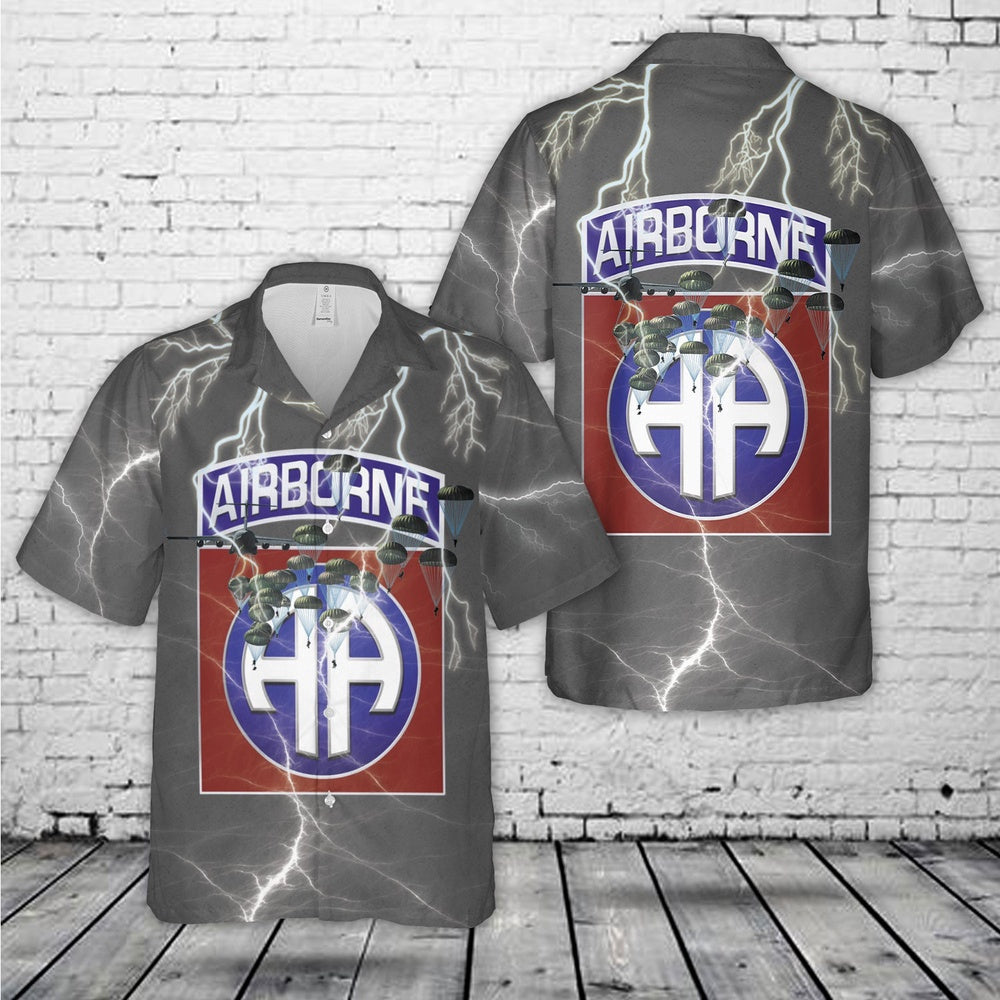 Army Hawaiian Shirt, Us Army 82Nd Airborne Division Paratroopers Hawaiian Shirt, Military Aloha Shirts