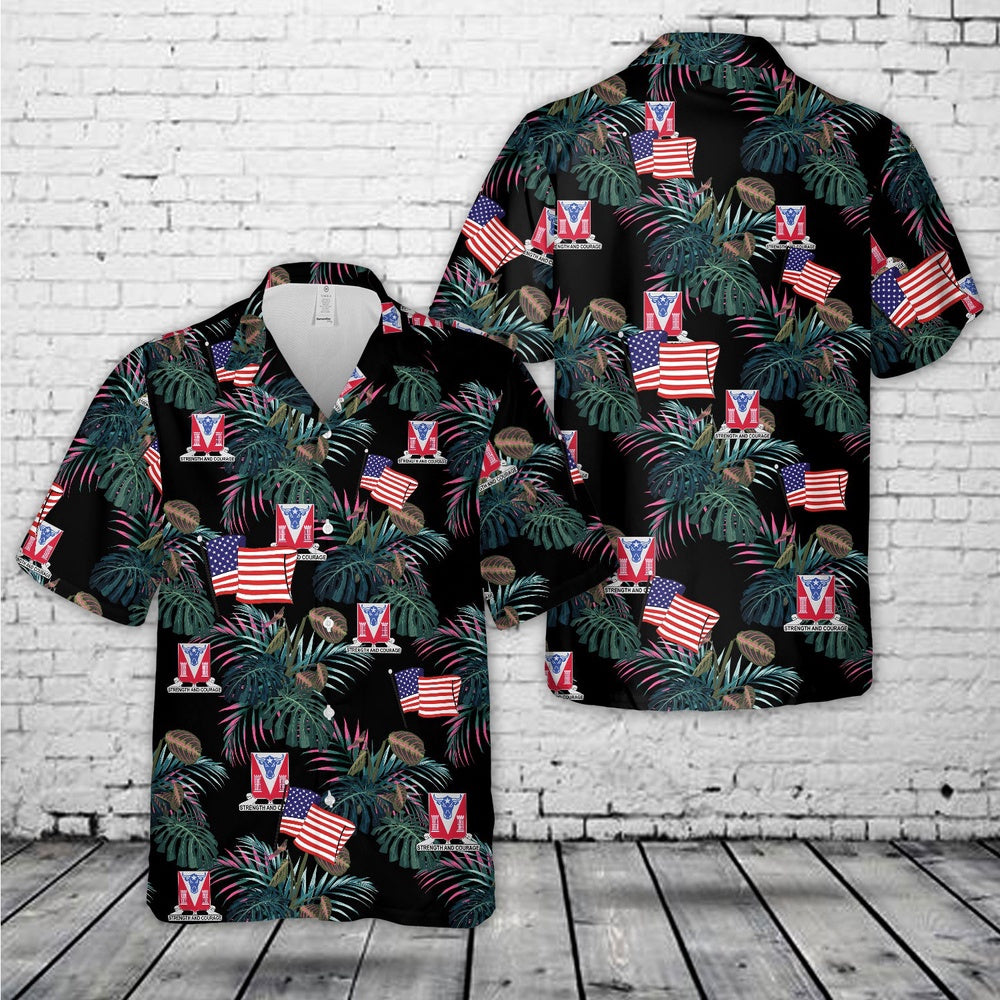 Army Hawaiian Shirt, Us Army 82Nd Brigade Engineer Unit Crest Hawaiian Shirt, Military Aloha Shirts