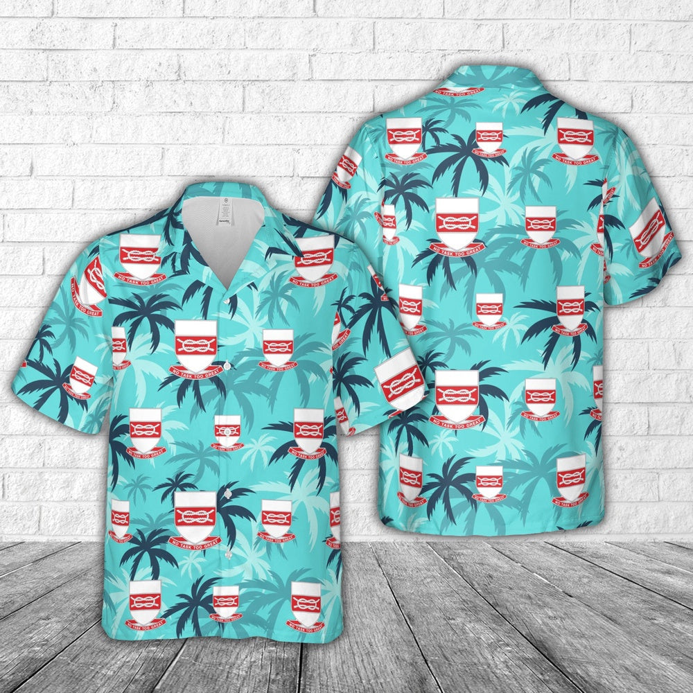 Army Hawaiian Shirt, Us Army 97Th Engineer Battalion Hawaiian Shirt, Military Aloha Shirts