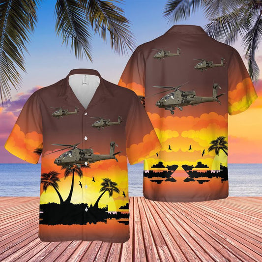 Army Hawaiian Shirt, Us Army Ah-64D Apache Longbow Helicopter From 1St Battalion, 101St Aviation Regiment Hawaiian Shirt, Military Aloha Shirts