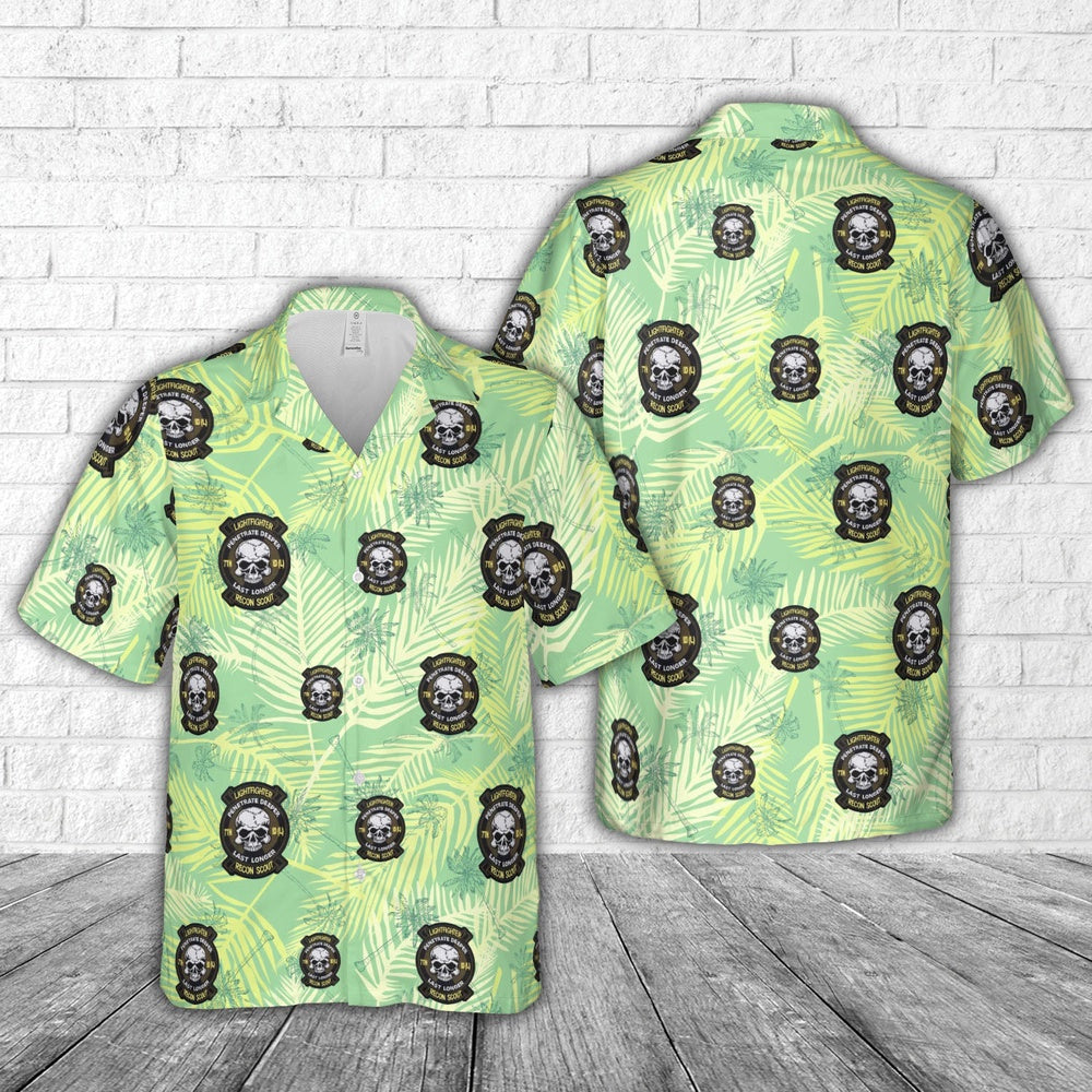 Army Hawaiian Shirt, Us Army Airborne Ranger7Th Infantry Division (L) Recon Scout Hawaiian Shirt, Military Aloha Shirts