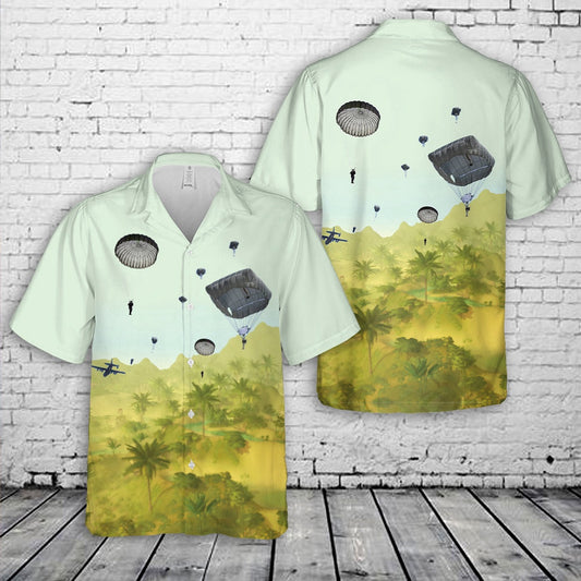 Army Hawaiian Shirt, Us Army Airborne School Hawaiian Shirt, Military Aloha Shirts