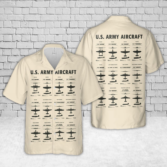 Army Hawaiian Shirt, Us Army Aircraft Hawaiian Shirt, Military Aloha Shirts