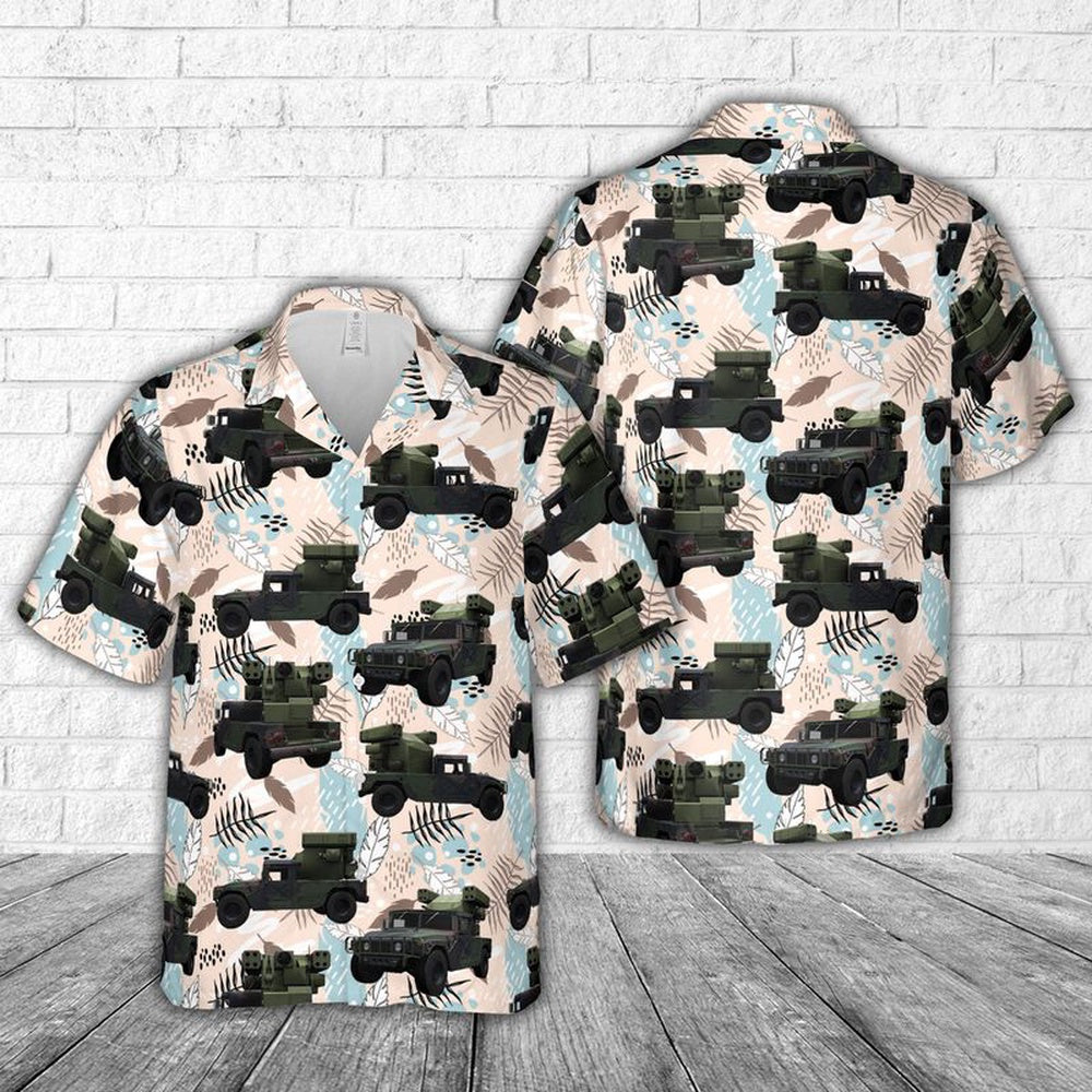 Army Hawaiian Shirt, Us Army Antwq-1 Avenger Hawaiian Shirt, Military Aloha Shirts