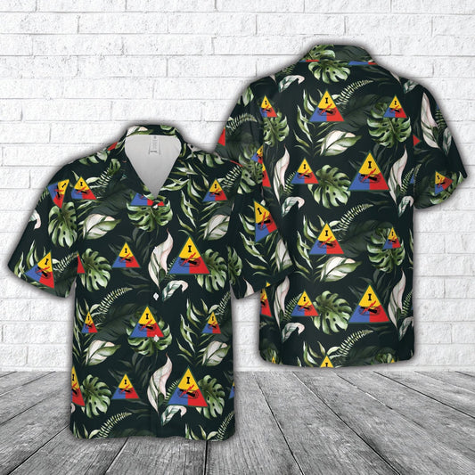 Army Hawaiian Shirt, Us Army Armor Forces Ww2 1St Armored Corps Hawaiian Shirt, Military Aloha Shirts