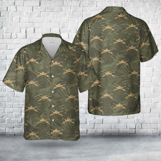 Army Hawaiian Shirt, Us Army Armor Officer Branch Insignia Hawaiian Shirt, Military Aloha Shirts