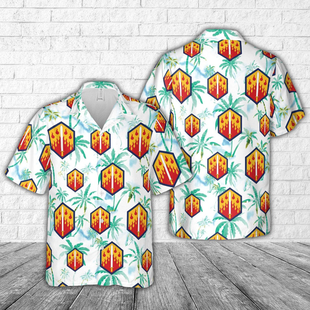 Army Hawaiian Shirt, Us Army Army 48Th Chemical Brigade Hawaiian Shirt, Military Aloha Shirts