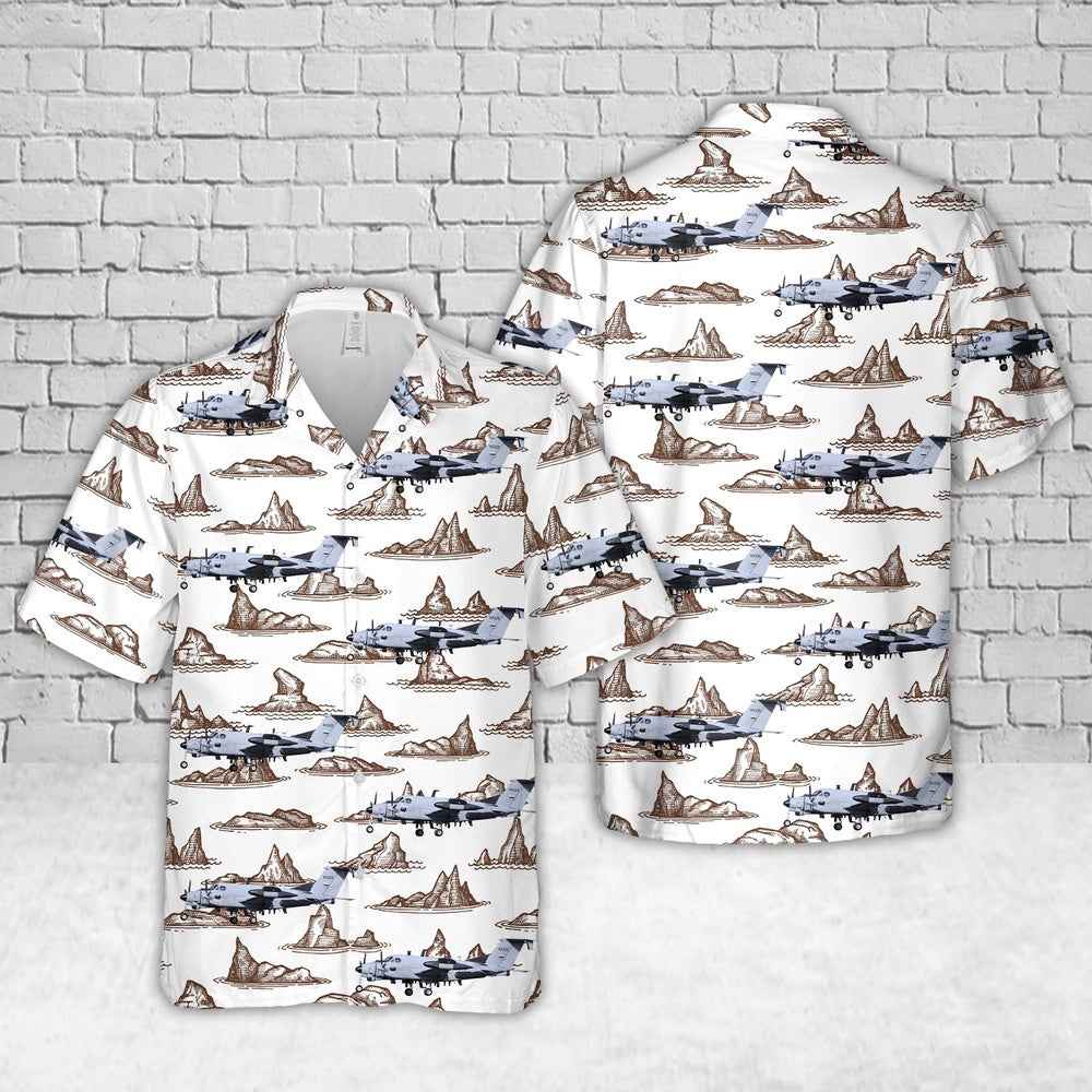 Army Hawaiian Shirt, Us Army Aviation Branch Beechcraft Rc-12X Guardrail Hawaiian Shirt, Military Aloha Shirts