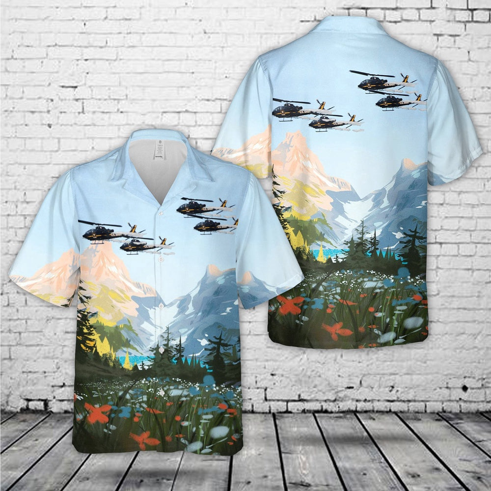 Army Hawaiian Shirt, Us Army Aviation Helicopter Demonstration Team Sky Soldiers Hawaiian Shirt, Military Aloha Shirts