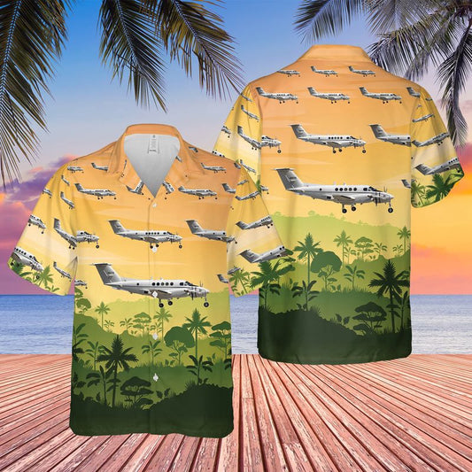 Army Hawaiian Shirt, Us Army Beechcraft C-12U-2 Huron Hawaiian Shirt, Military Aloha Shirts