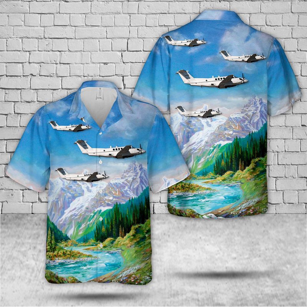 Army Hawaiian Shirt, Us Army Beechcraft C-12U-3 Huron Hawaiian Shirt, Military Aloha Shirts
