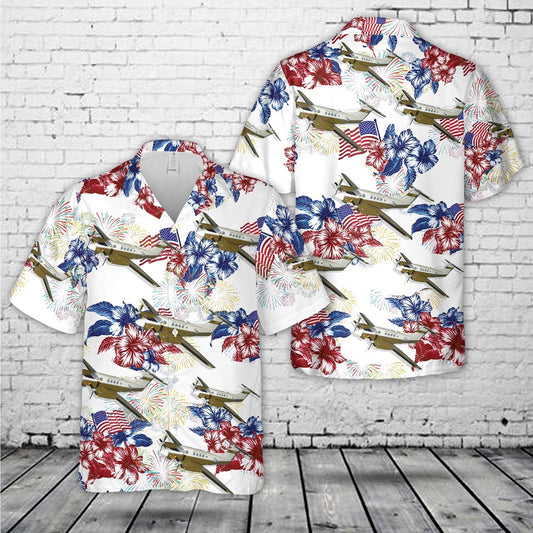 Army Hawaiian Shirt, Us Army Beechcraft C-12 Huron Aircraft, 4Th Of July Hawaiian Shirt, Military Aloha Shirts