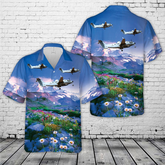Army Hawaiian Shirt, Us Army Beechcraft Mc-12W Liberty Hawaiian Shirt, Military Aloha Shirts