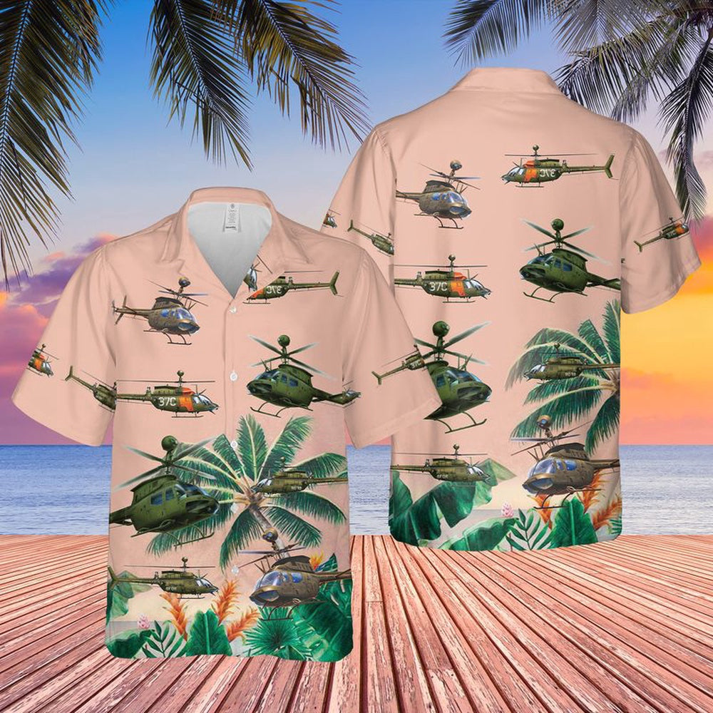 Army Hawaiian Shirt, Us Army Bell Oh-58 Kiowa Hawaiian Shirt, Military Aloha Shirts