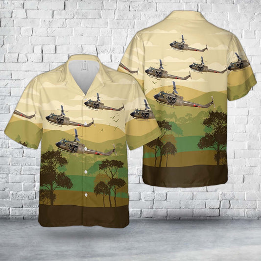 Army Hawaiian Shirt, Us Army Bell Uh-1H Iroquois (205) Hawaiian Shirt, Military Aloha Shirts