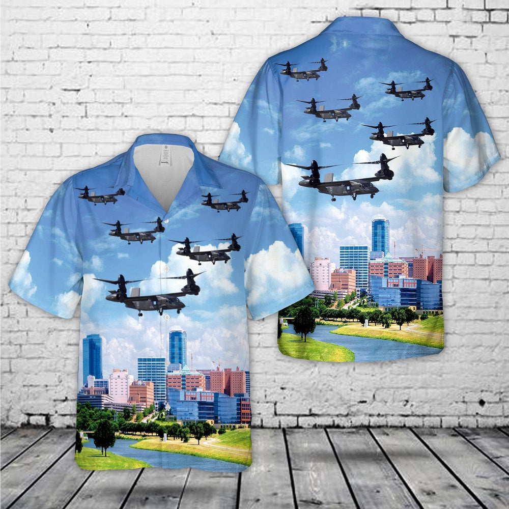 Army Hawaiian Shirt, Us Army Bell V-280 Valor Flying Over Fort Worth, Texas Hawaiian Shirt, Military Aloha Shirts