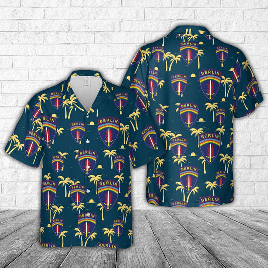 Army Hawaiian Shirt, Us Army Berlin Brigade Hawaiian Shirt, Military Aloha Shirts