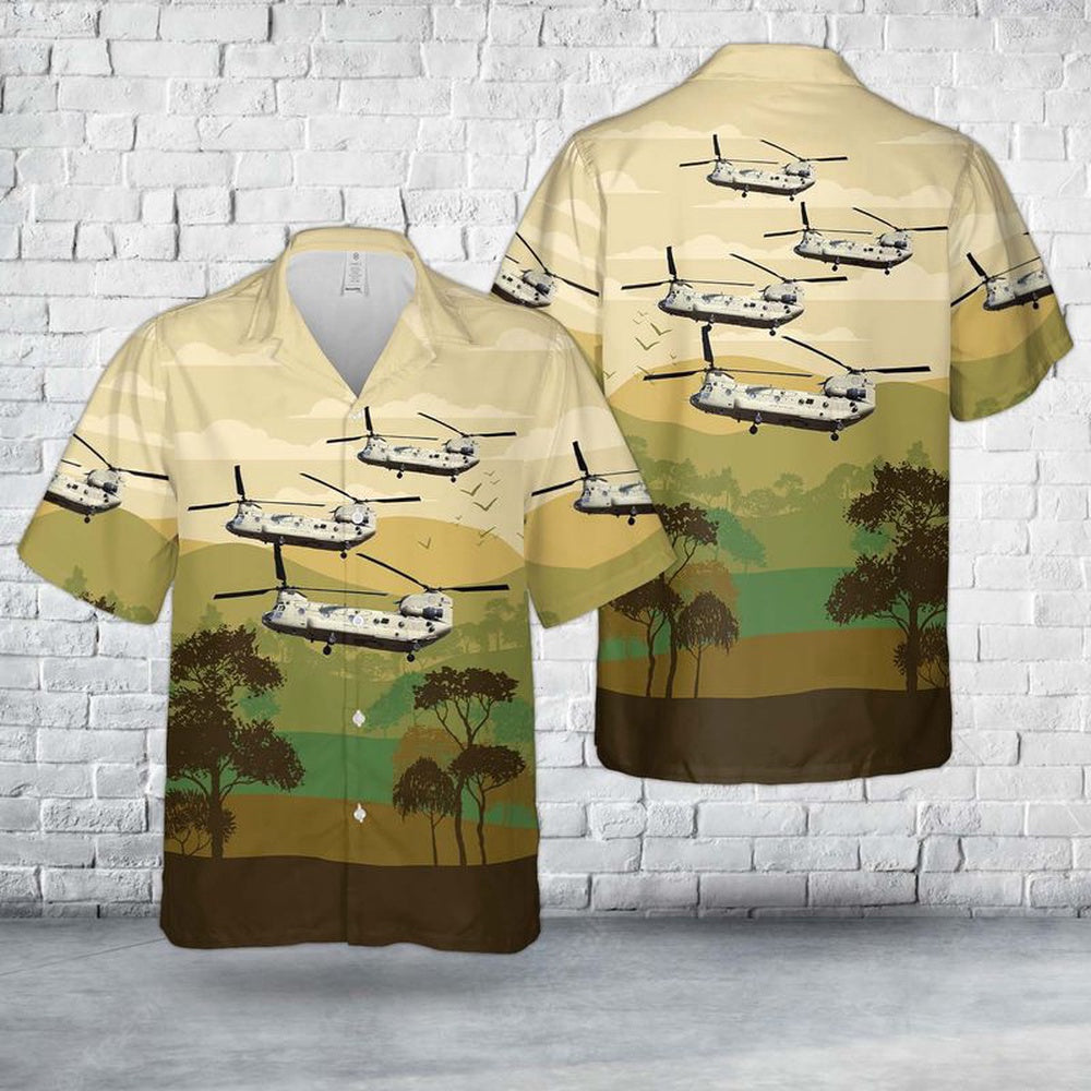 Army Hawaiian Shirt, Us Army Boeing Ch-47F Chinook (414) Hawaiian Shirt, Military Aloha Shirts