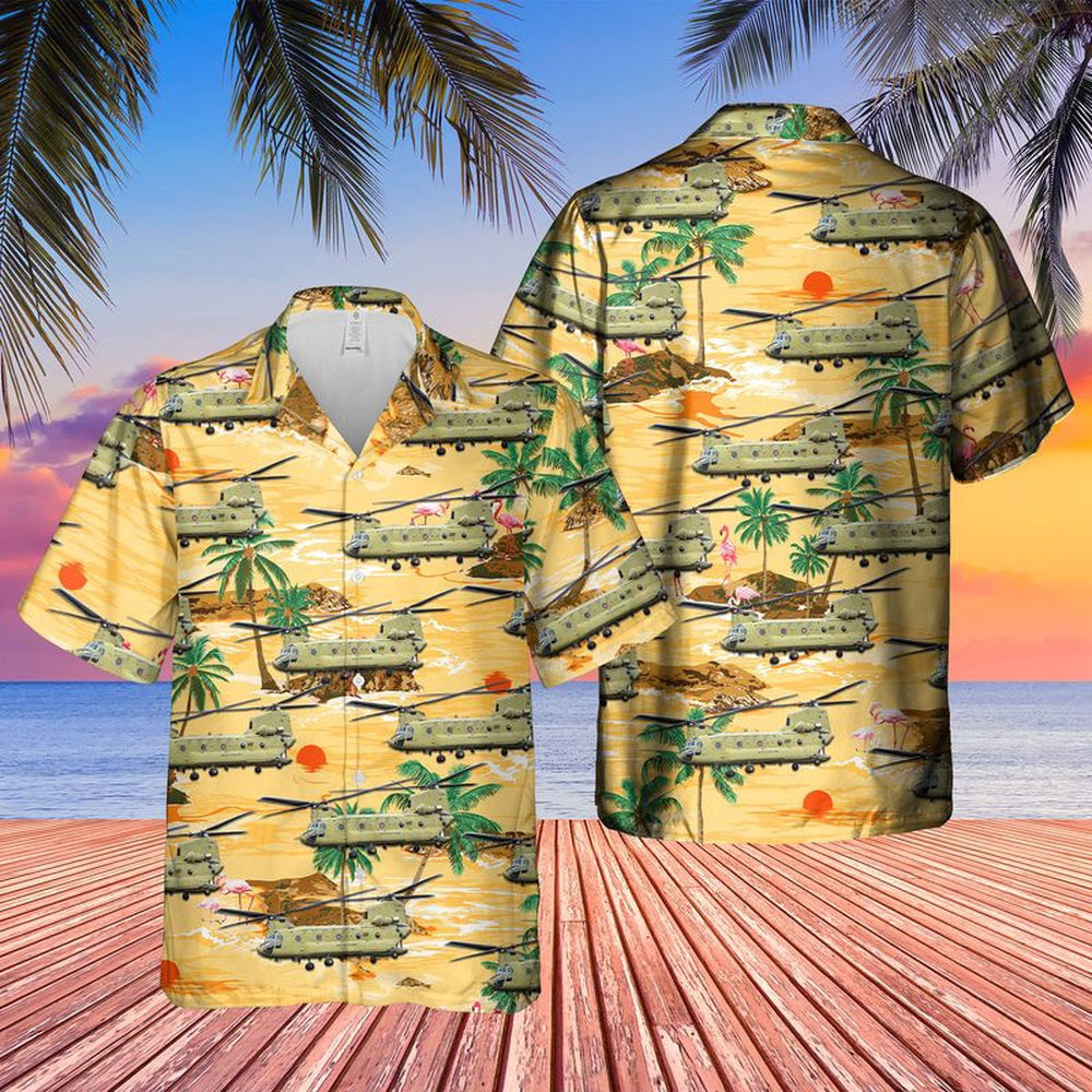 Army Hawaiian Shirt, Us Army Boeing Ch-47F Chinook Hawaiian Shirt, Military Aloha Shirts
