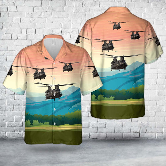 Army Hawaiian Shirt, Us Army Boeing Mh-47G Chinook (414) Hawaiian Shirt, Military Aloha Shirts