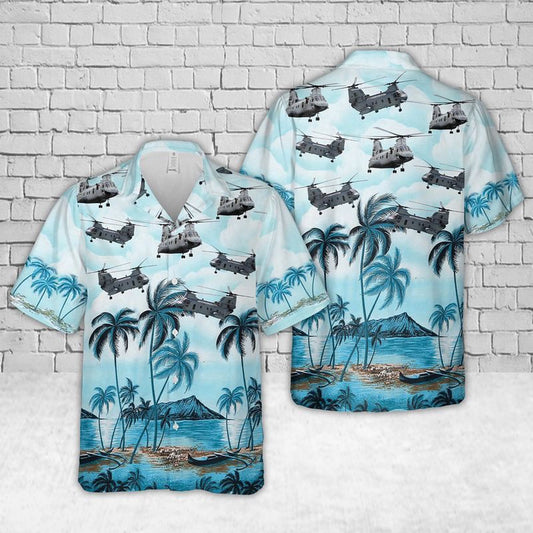 Army Hawaiian Shirt, Us Army Boeing Vertol Ch-46 Sea Knight Hawaiian Shirt, Military Aloha Shirts