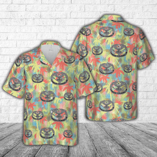 Army Hawaiian Shirt, Us Army Career Counselor Identification Badge Hawaiian Shirt, Military Aloha Shirts