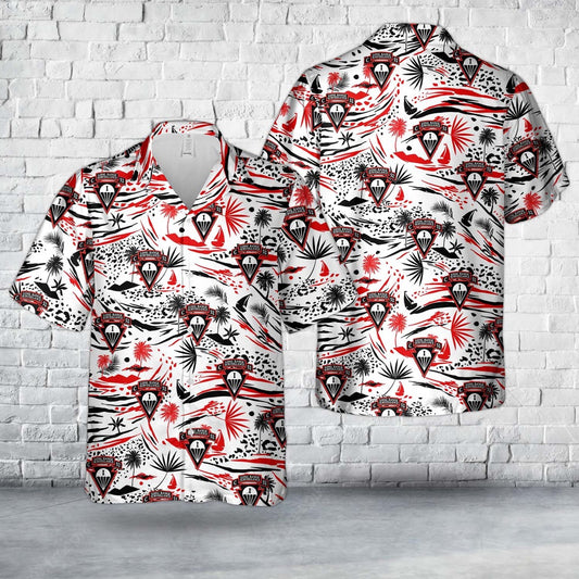 Army Hawaiian Shirt, Us Army Charlie Company, 52Nd Infantry (Lrs)(Abn) Hawaiian Shirt, Military Aloha Shirts