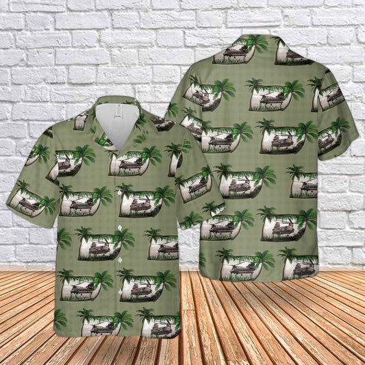 Army Hawaiian Shirt, Vietnam Era CH-47 Chinook Hawaiian Shirt, Veteran Hawaiian Shirts