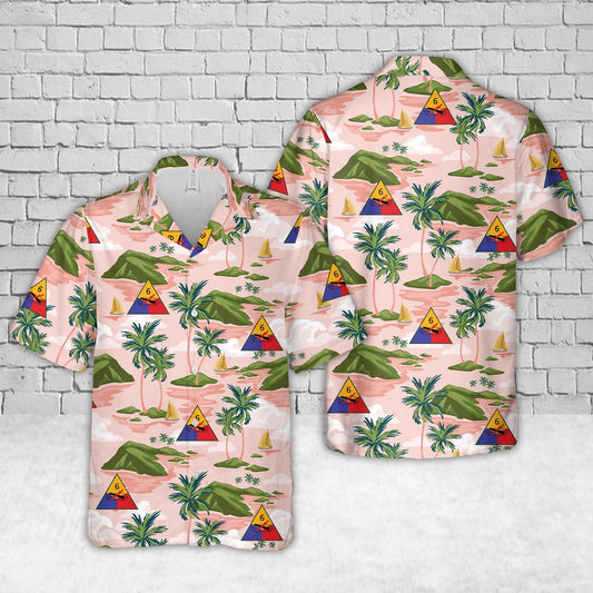 Army Hawaiian Shirt, WWII US Army 6th Armored Division Hawaiian Shirt, Veteran Hawaiian Shirts