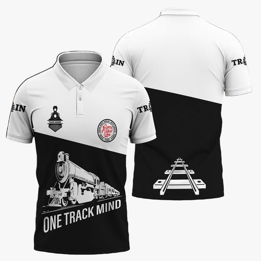 Atlantic Coast Line Railroad Polo Shirt, One Track Mind Unisex Train Shirt Gift Idea For Train Lover