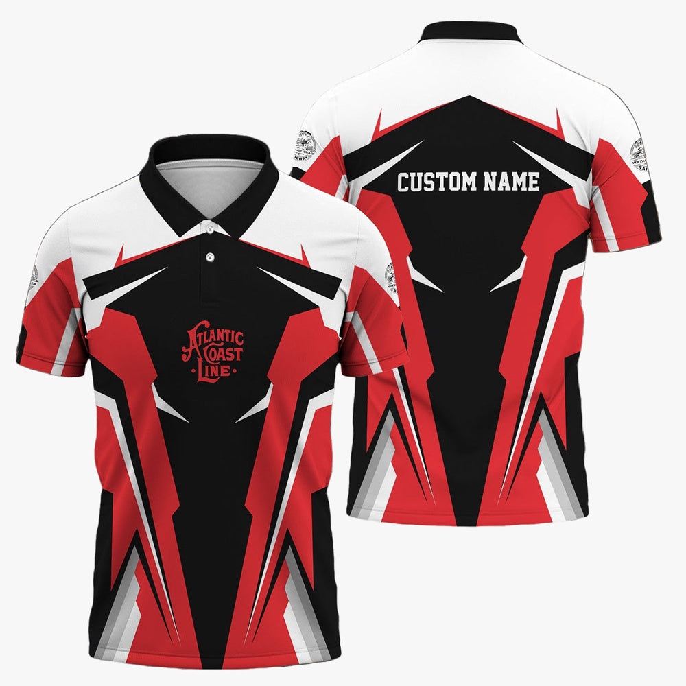Atlantic Coast Line Railroad Polo Shirt, Strong Line Style Train Unisex Polo Shirt