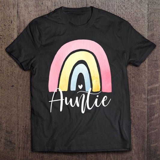 Auntie Rainbow Mother's Day Gift For Women Aunt From Nephew T Shirt, Mother's Day Shirt, Gift For Mom, Shirt For Mom
