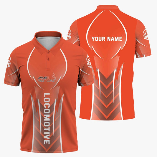 Avanti West Coast Polo Shirt, Striking Line Style Train Shirt For Locomotive Lovers