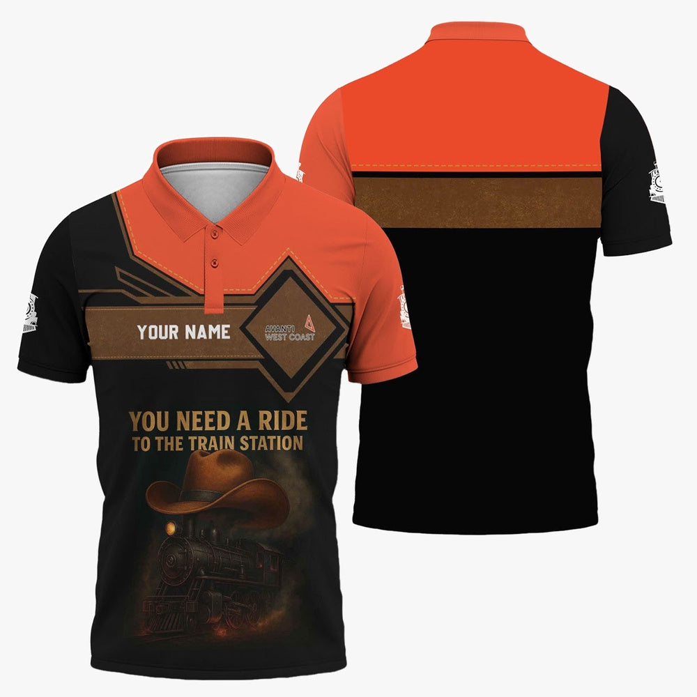 Avanti West Coast Polo Shirt, You Need A Ride To The Train Station Shirt For Train Lovers