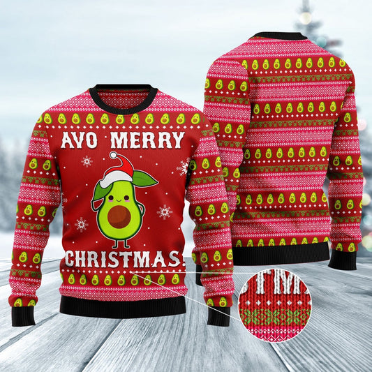 Avo Merry Christmas Ugly Christmas Sweater, Funny Xmas Sweater, Sweater Xmas