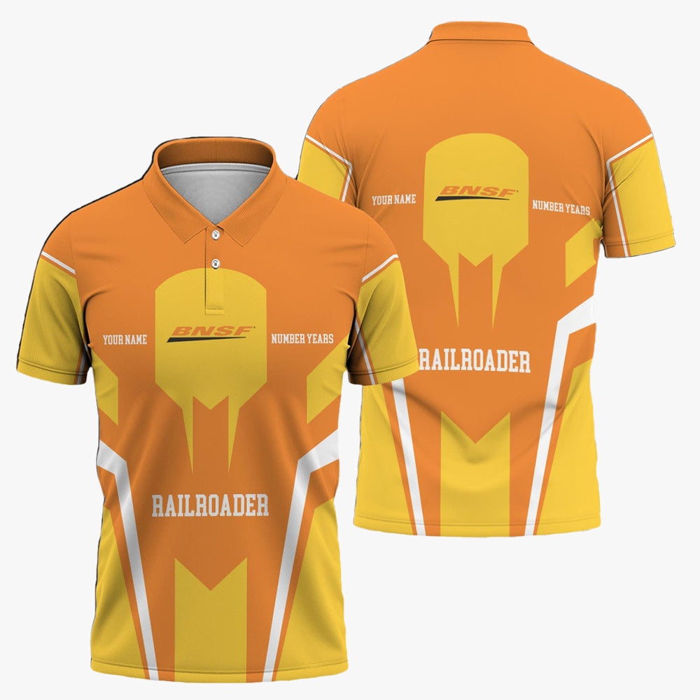 BNSF Railway Polo Shirt, Custom Year Railroader Shirt Gift Idea For Train Lover