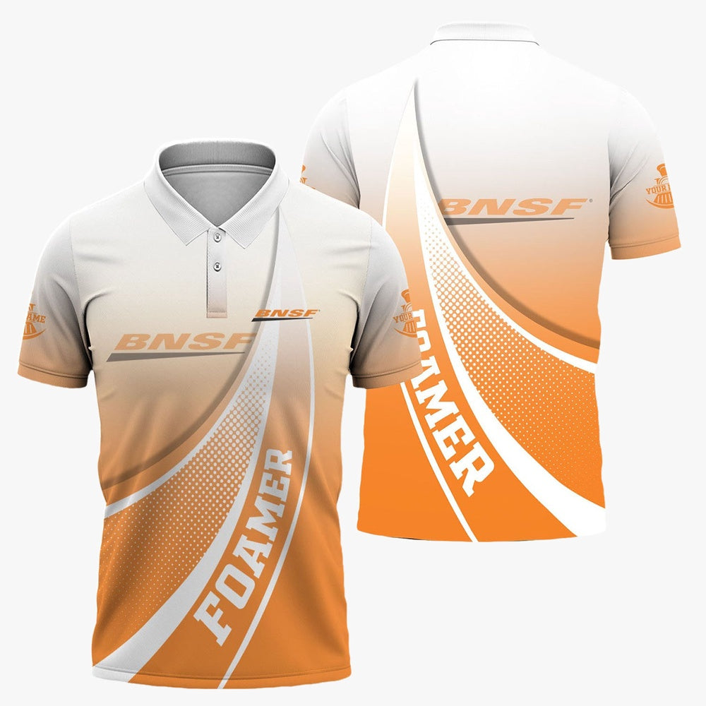 BNSF Railway Polo Shirt, Railway Themed Style Shirt Gift Idea For Trainspotter