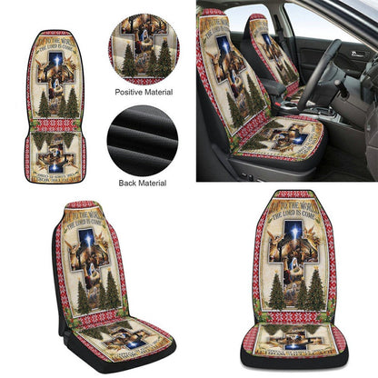 Baby Jesus Christmas Joy To The World The Lord Is Come Cars Seat Cover, Christmas Car Seat Covers, Car Decor Gift