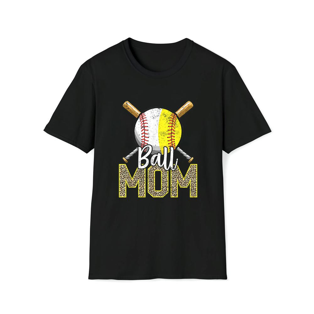 Ball Mom Baseball Softball Mama Women Mother's Day Premium T Shirt, Mother's Day Premium T Shirt, Mother's Day Gift, Mom Shirt