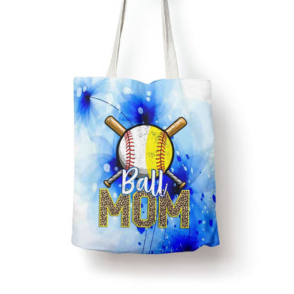 Ball Mom Baseball Softball Mama Women Mothers Day Tote Bag, Women Tote Bag, Canvas Tote Bag, Printed Tote Bag